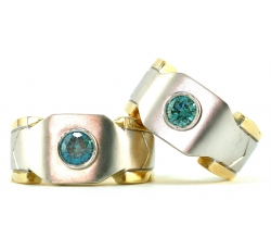 Blue Diamond Splice Rings