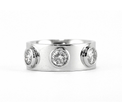 Diamond Contempo Solitaire Ring - Three Stones