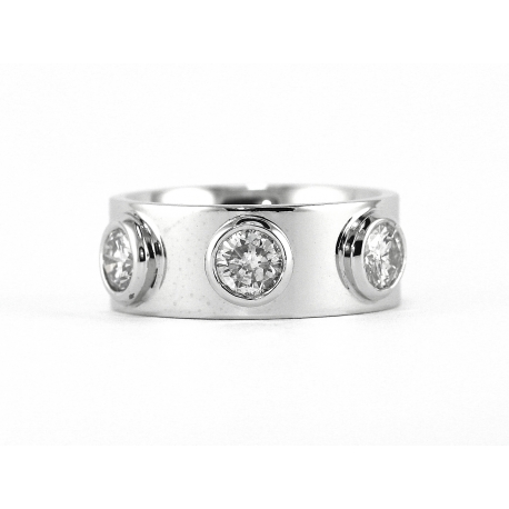 Diamond Contempo Solitaire Ring - Three Stones