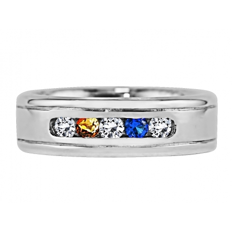"Wilton" Ring Design shown with November & September Birthstones with Diamonds