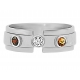 "Three Bezel Tension Set" Ring Design shown with January and November Birthstones