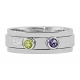 "Two Bezel Set" Ring Design  shown with August & February Birthstones