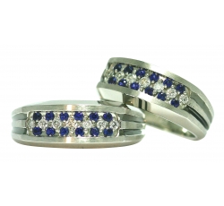 Pave Sapphires & Diamonds Rings