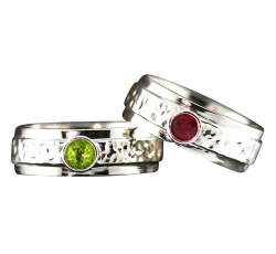 Solitaire Birthstone Band Rings