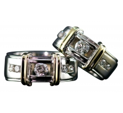 Channel Strap Band Rings