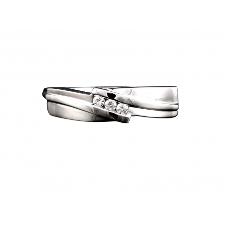 Diamond Swirl Band Ring