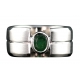 Emerald Bezel Set Ring