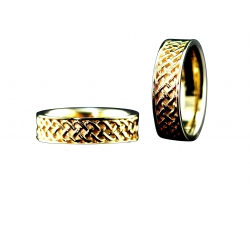 Celtic Weave Band Ring in White