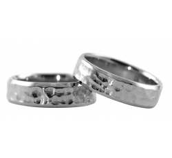 Organic Texture Band Rings