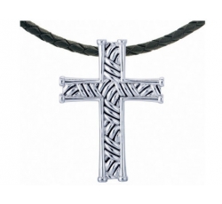 Thatch Cross Necklace