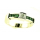 Emerald and Diamond Band Ring